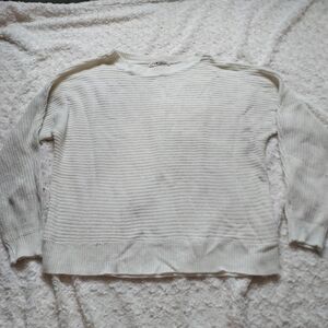 Love Change Italy cream sweater button detailed back Large Grunge Loose Fit Boxy